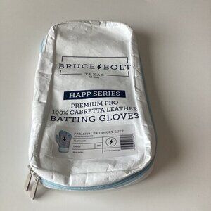 Bruce Bolt White Batting Glove case and stickers only, no gloves